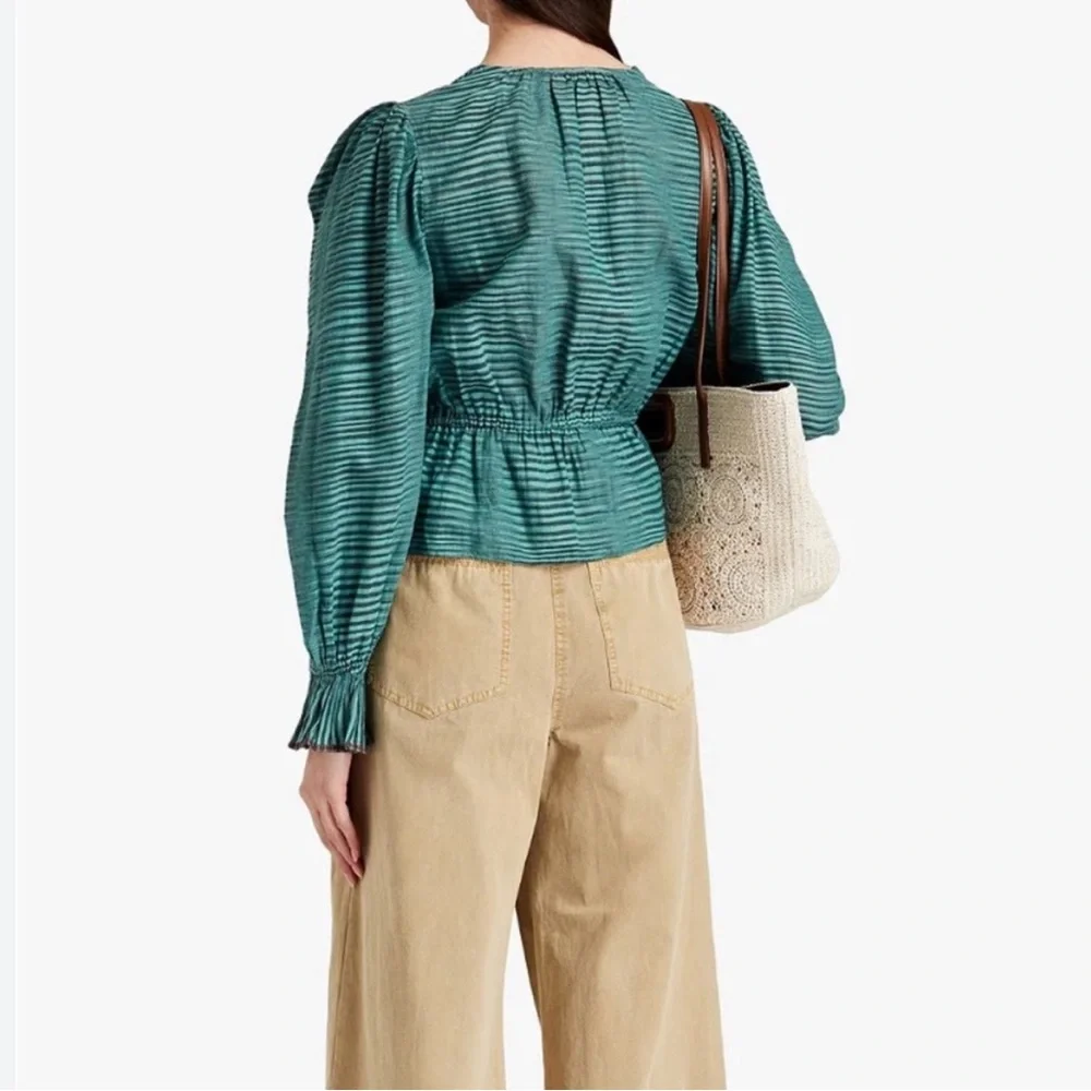 ULLA JOHNSON OPHELIA STRIPED BLOUSE - Picture 2 of 9